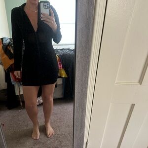 Forever 21 Black Mini blazer Dress